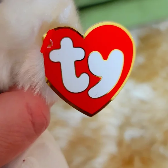 Ty Attic Treasures Suki Teddy Bear Plush Color White Size 9" NWT - Picture 4 of 9